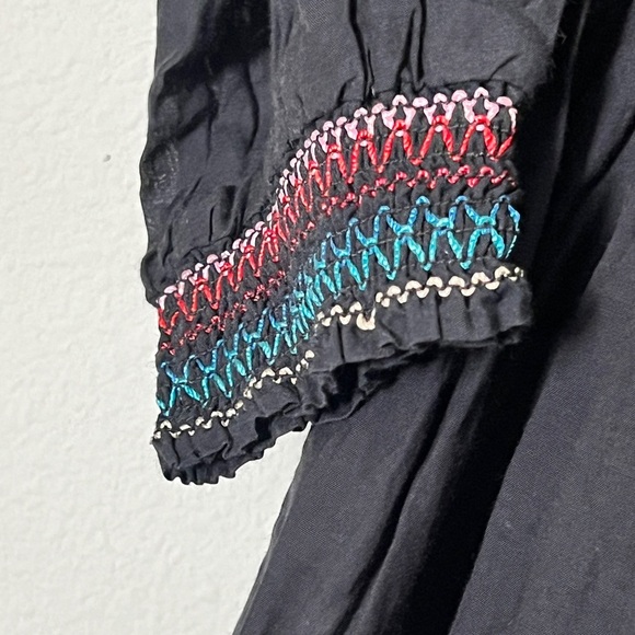 EUC Free People Sunbeams Mini Boho Dress in Black Size Small - Picture 14 of 16